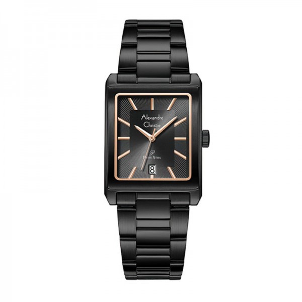 Alexandre Christie AC 1039 Black Rosegold Man MDBIPDGRG